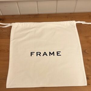 NEW🤩FRAME ECRU AND BLACK LARGE DRAWSTRING DUST BAG